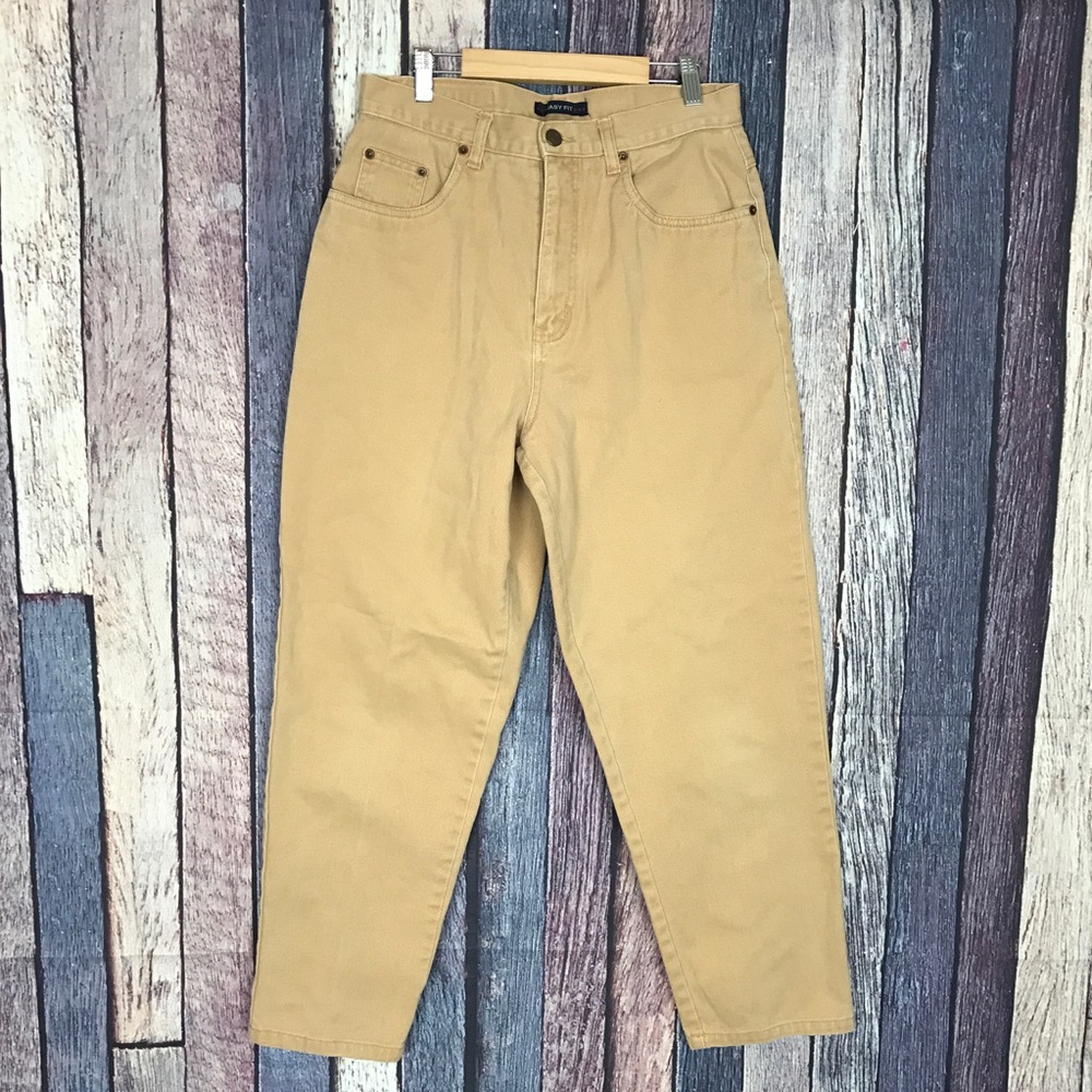 Vintage Khaki High Waist Mom Jeans 90s Grunge 10